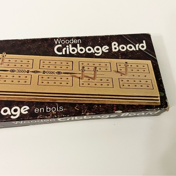 Vntg 1975 Wooden Cribbage Board E.S. Lowe Milton Bradley Manual Read - Picture 3 of 15